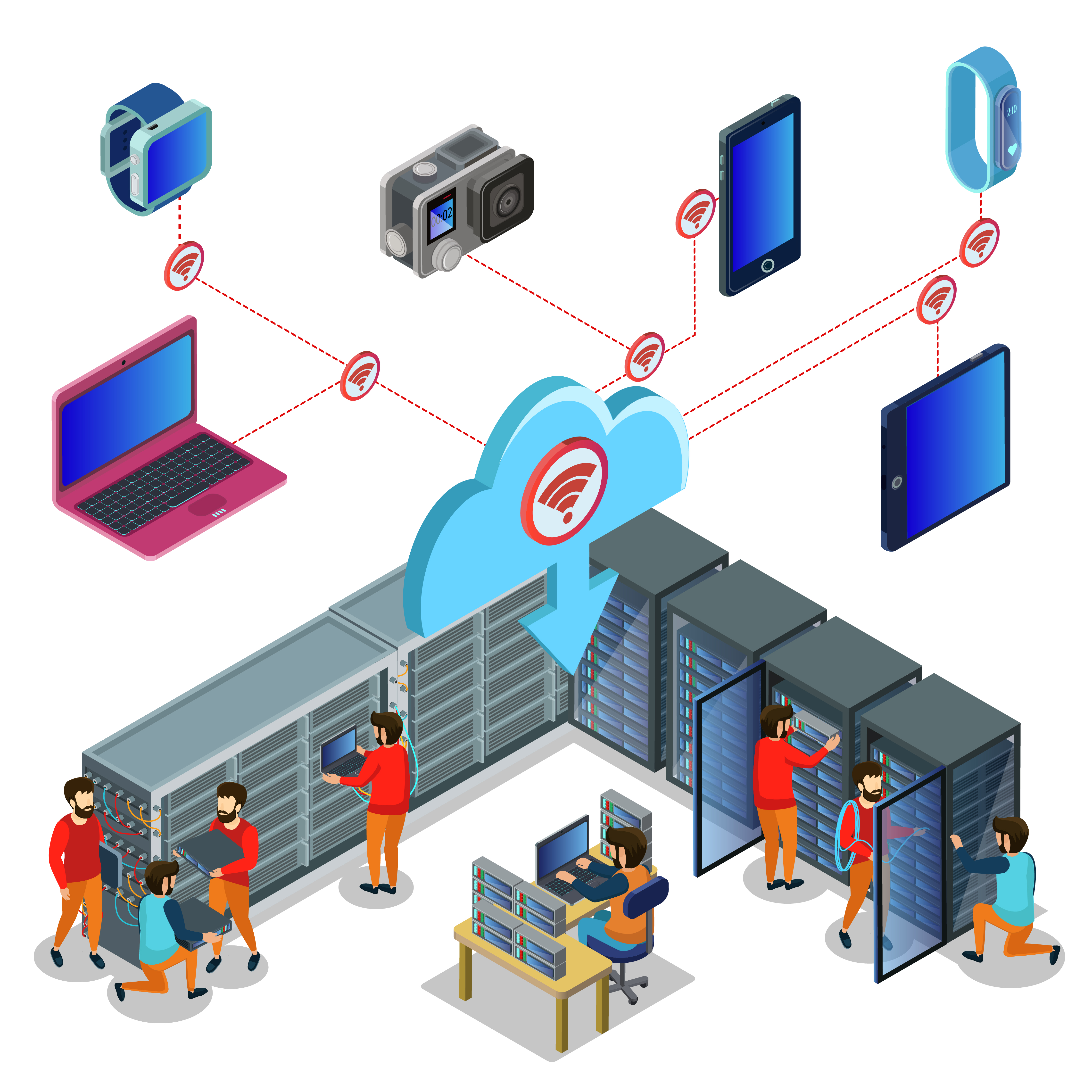 Isometric Hosting Illustration
